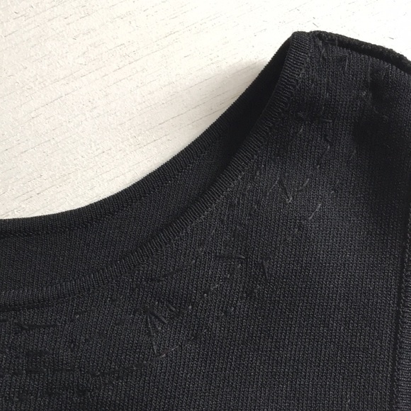 Joseph A Rhinestone Neckline Black Knit - Picture 7 of 8